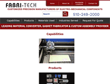 Tablet Screenshot of fabritech.net